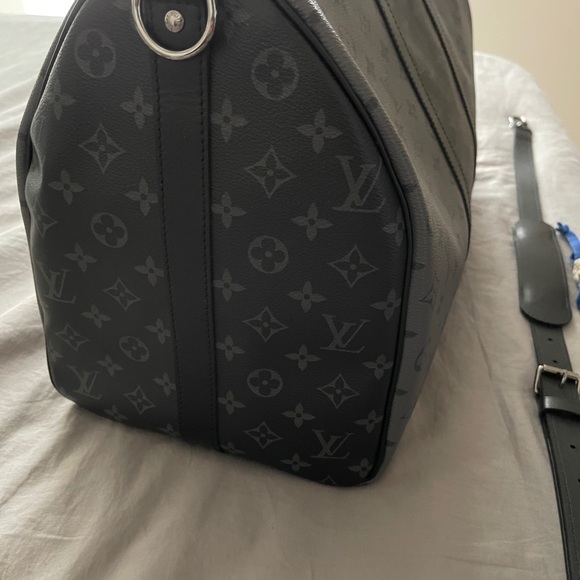 Keepall 50 Reverse Eclipse Monogram Black Gray - Picture 3 of 5